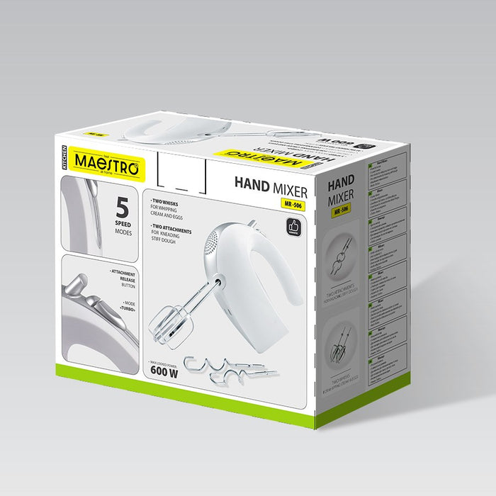Maestro MR-506 Hand mixer White
