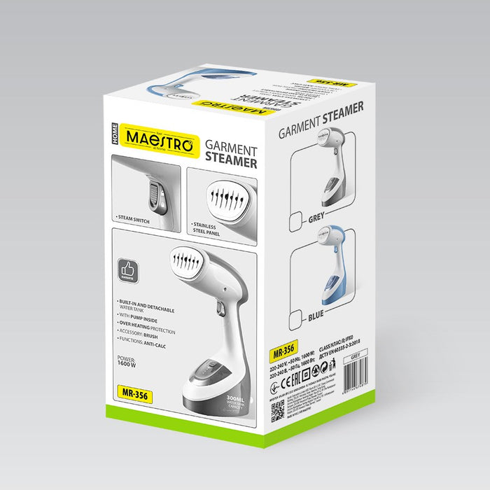 Clothes steamer 1600W Maestro MR-356-GREY