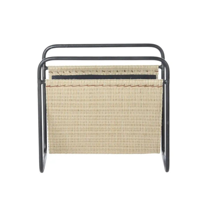 Magazine rack DKD Home Decor 39 x 26 x 36 cm Natural Black Metal - Декорация и Осветление<<<Дом