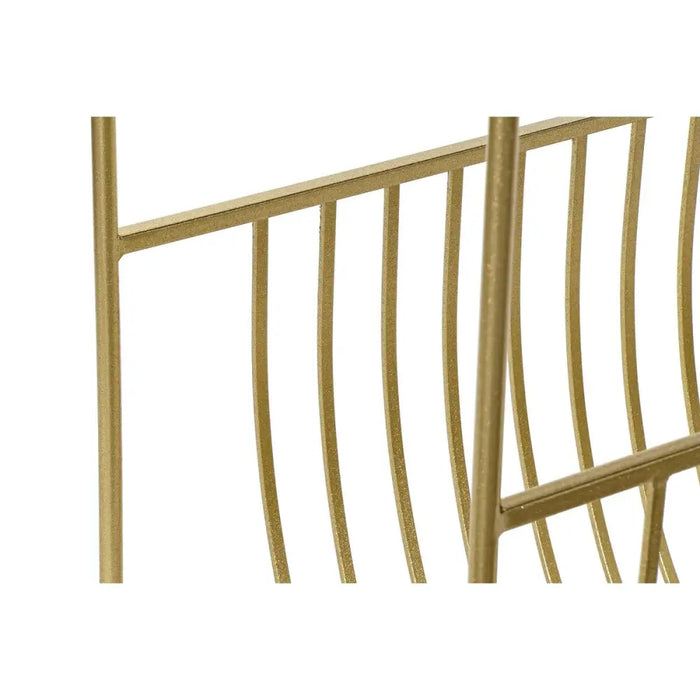 Magazine rack DKD Home Decor Mirror Golden Metal (76 x 35 x 83 cm) - Декорация и Осветление<<<Дом