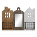 Magazine rack DKD Home Decor White Brown Metal Paolownia wood (57 x 10 x 40 cm) - Декорация и Осветление<<<Дом
