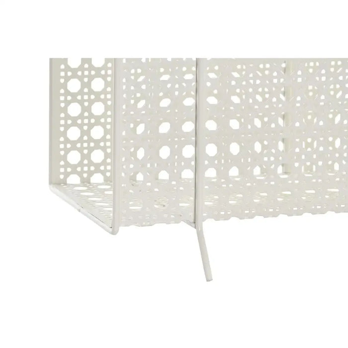 Magazine rack DKD Home Decor White Natural Metal wicker Boho 36,5 x 15 x 41 cm - Декорация и Осветление<<<Дом