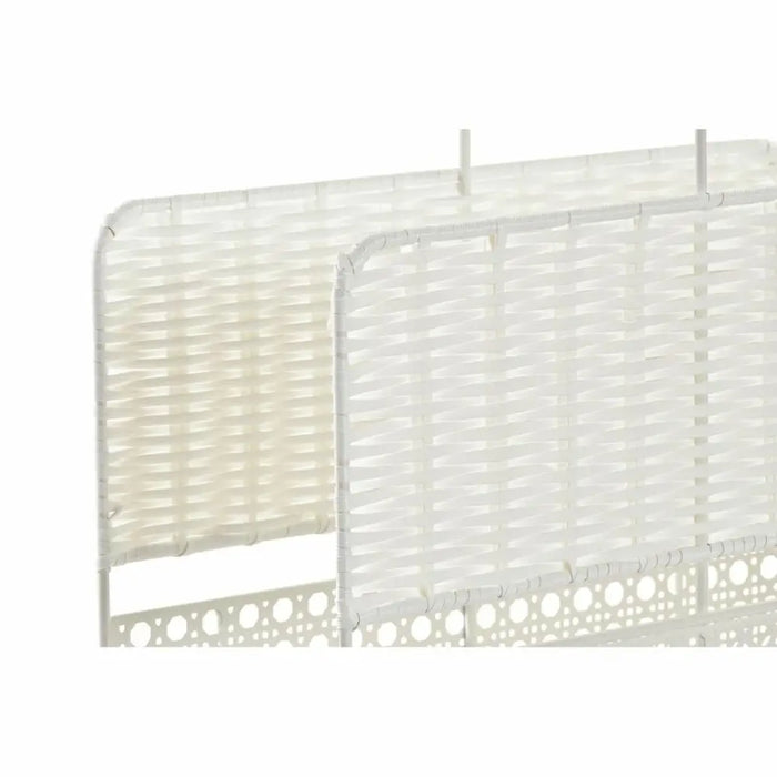 Magazine rack DKD Home Decor White Natural Metal wicker Boho 36,5 x 15 x 41 cm - Декорация и Осветление<<<Дом
