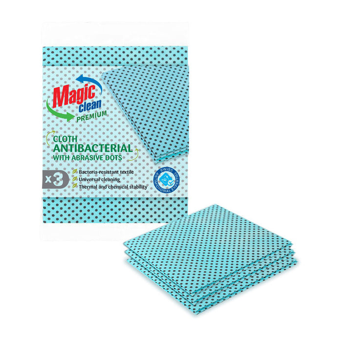 ANTIBACTERIAL TOWELS WITH ABRASIVE POINTS 3 NUMBERS MAGIC CLEAN MAGIC CLEAN PREMIUM