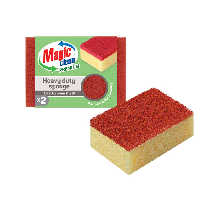 SPONGE FOR HEAVY DIRTY SURFACES 2 pcs MAGIC CLEAN