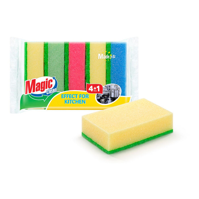 SPONGE 5 PCS MAGIC CLEAN 24 X 11 X 7 CM MAGIC CLEAN