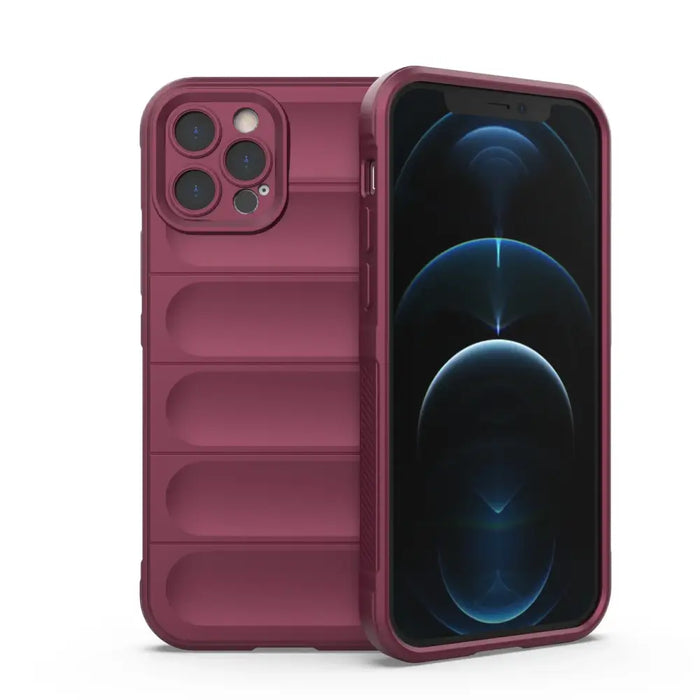 Magic Shield Case for iPhone 12 Pro flexible armored burgundy cover - Cell phone cases and covers<<<HurtelXML