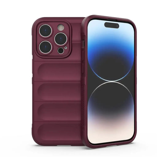 Magic Shield Case case for iPhone 14 Pro elastic armored cover in burgundy - Cell phone cases and covers<<<HurtelXML