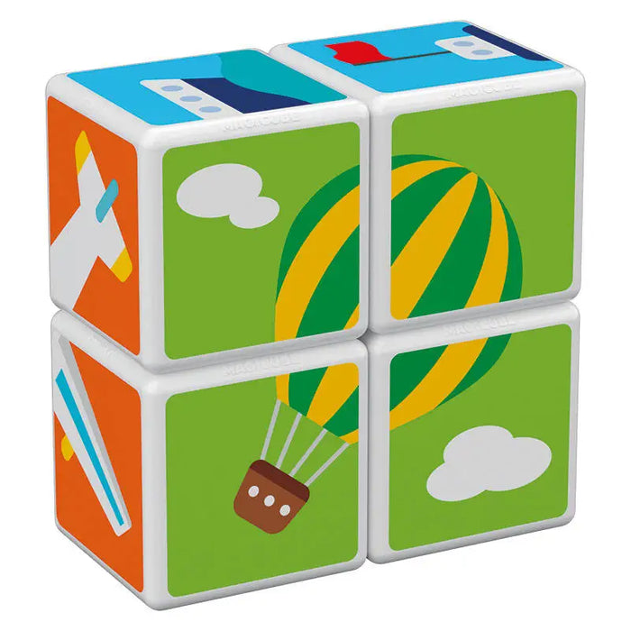 Magicube Printed Transport magnetic blocks + cards 7 elements GEOMAG GEO-122 - Blocks and construction