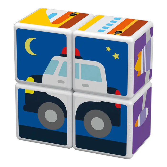 Magicube Printed Transport magnetic blocks + cards 7 elements GEOMAG GEO-122 - Blocks and construction