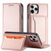 Magnet Card Case for iPhone 12 Pouch Card Wallet Card Stand Pink - Cell phone cases and covers<<<HurtelXML