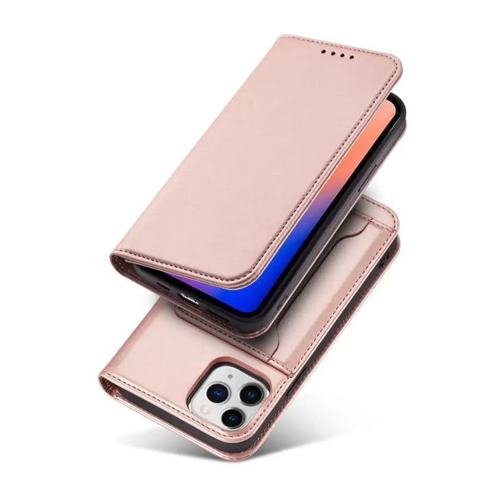 Magnet Card Case for iPhone 12 Pouch Card Wallet Card Stand Pink - Cell phone cases and covers<<<HurtelXML