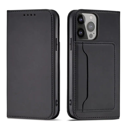 Magnet Card Case for iPhone 13 mini cover card wallet card stand black - Cell phone cases and covers<<<HurtelXML