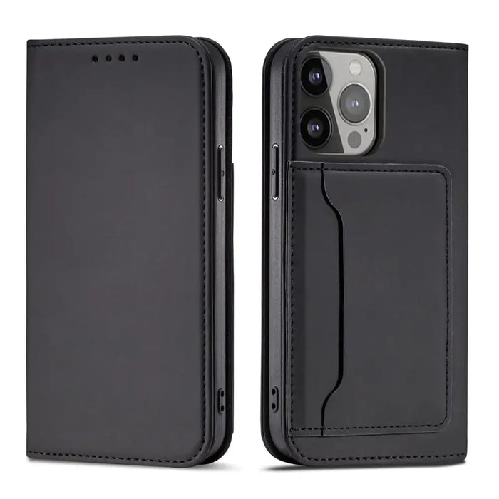Magnet Card Case for iPhone 13 mini cover card wallet card stand black - Cell phone cases and covers<<<HurtelXML
