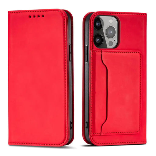 Magnet Card Case case for iPhone 14 flip cover wallet stand red - Cell phone cases and covers<<<HurtelXML