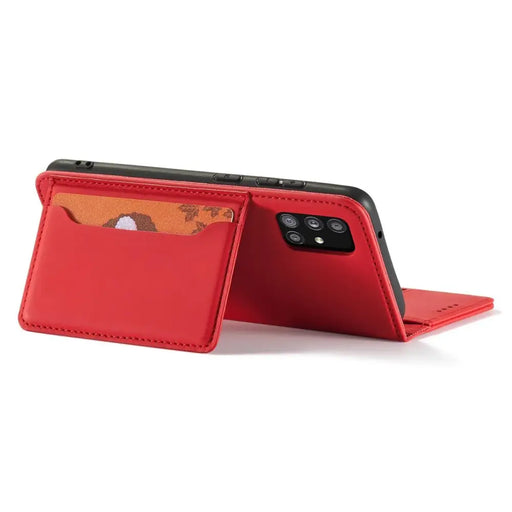Magnet Card Case For Samsung Galaxy A12 5G Pouch Wallet Card Holder Red - Cell phone cases and covers<<<HurtelXML