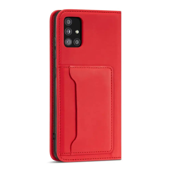 Magnet Card Case For Samsung Galaxy A12 5G Pouch Wallet Card Holder Red - Cell phone cases and covers<<<HurtelXML