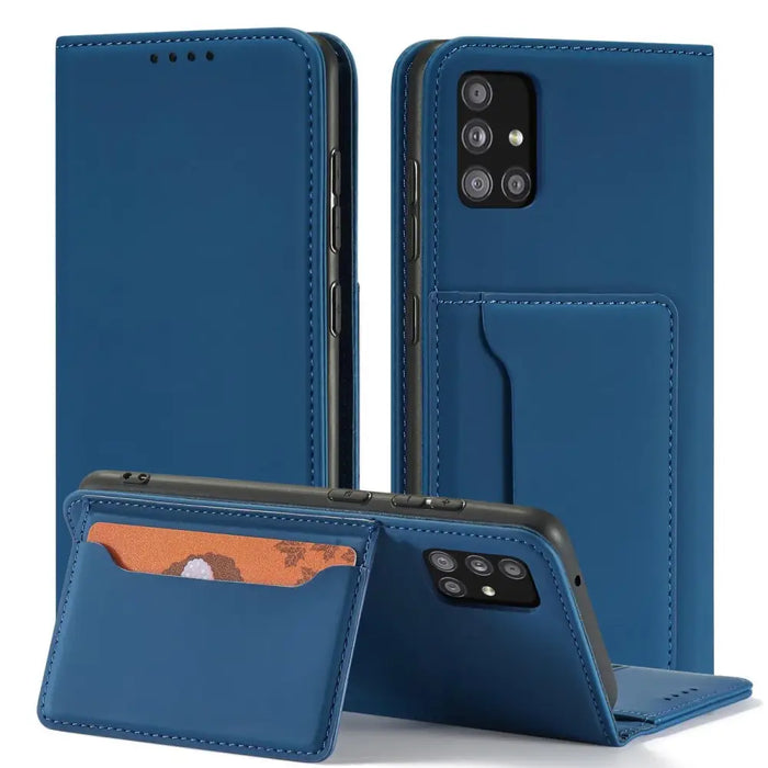 Magnet Card Case Case for Xiaomi Redmi Note 11 Pouch Card Wallet Card Holder Blue - Cell phone cases