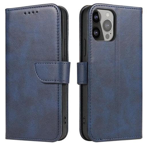 Magnet Case for Samsung Galaxy A14 5G cover with flip wallet stand blue - Cell phone cases and covers<<<HurtelXML
