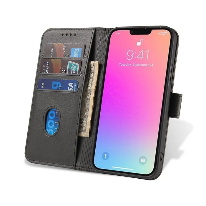 Magnet Case with flap and wallet for Realme 11 - black - Cell phone cases and covers<<<HurtelXML