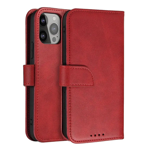 Magnet Case with Flip for Samsung Galaxy S25 - Red - Cell phone cases and covers<<<HurtelXML