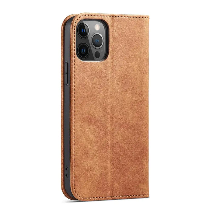 Magnet Fancy Case Case for iPhone 12 Pro Max Pouch Wallet Card Holder Brown - Cell phone cases and covers<<<HurtelXML
