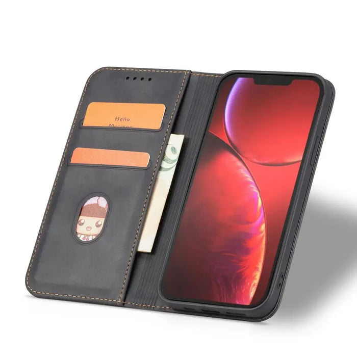 Magnet Fancy Case Case for iPhone 13 Pro Pouch Wallet Card Holder Black - Cell phone cases and covers<<<HurtelXML