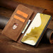 Magnet Fancy Case Case for Samsung Galaxy S22 + (S22 Plus) Pouch Wallet Card Holder Brown - Cell phone cases