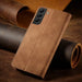 Magnet Fancy Case Case for Samsung Galaxy S22 + (S22 Plus) Pouch Wallet Card Holder Brown - Cell phone cases