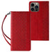 Magnet Strap Case Case for iPhone 12 Pro Max Pouch Wallet + Mini Lanyard Pendant Red - Cell phone cases