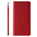 Magnet Strap Case Case for iPhone 13 Pro Max Pouch Wallet + Mini Lanyard Pendant Red - Cell phone cases
