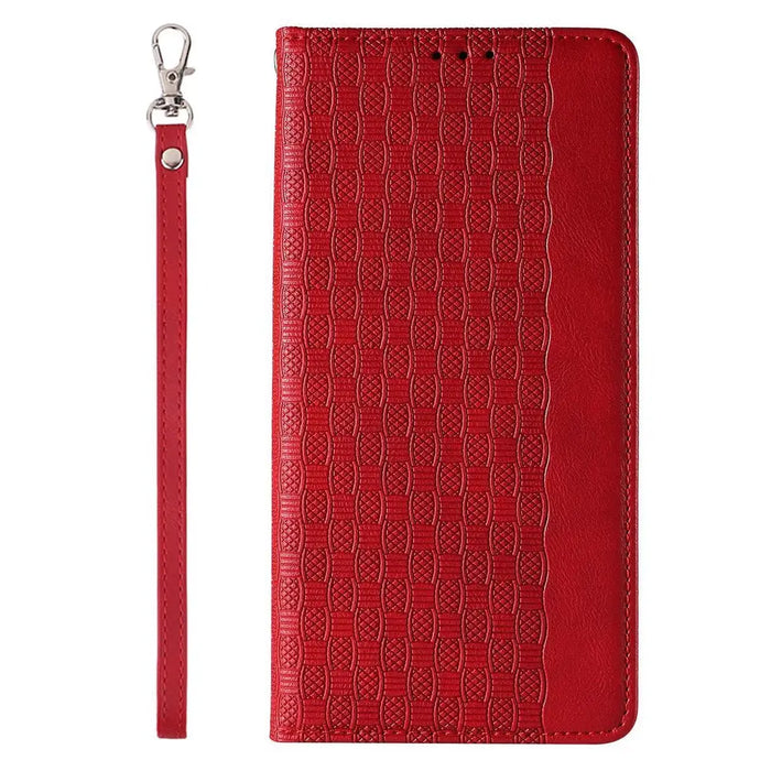 Magnet Strap Case Case for iPhone 13 Pro Pouch Wallet + Mini Lanyard Pendant Red - Cell phone cases