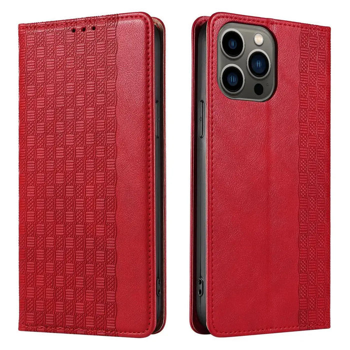 Magnet Strap Case for iPhone 14 Flip Wallet Mini Lanyard Stand red - Cell phone cases and covers<<<HurtelXML