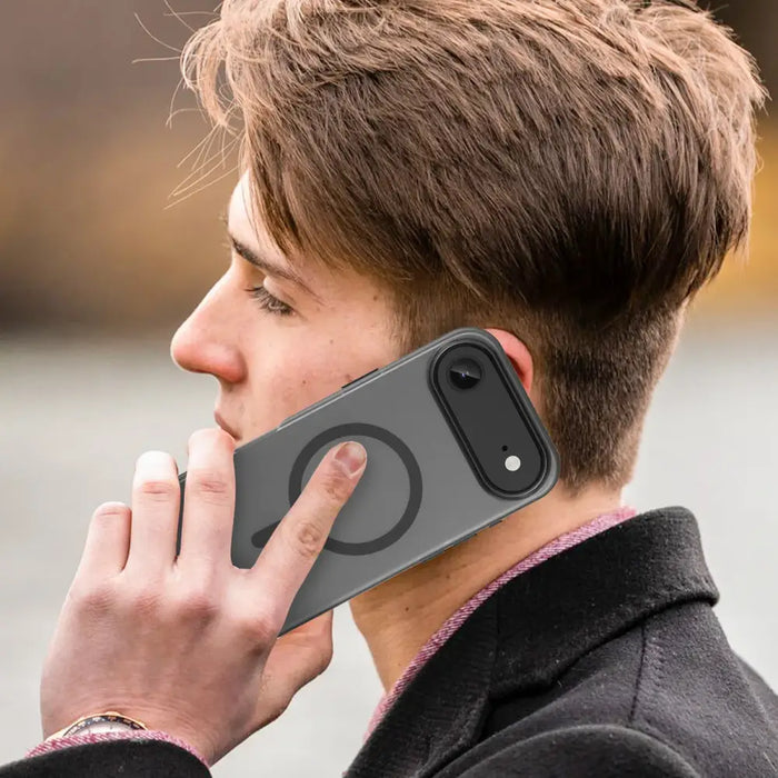 Magnetic Abrasive iPhone 17 Air Case Compatible with MagSafe - Matte Black - Cell phone cases and covers<<<HurtelXML