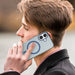 Magnetic Abrasive iPhone 17 Case Compatible with MagSafe - Matte Blue - Cell phone cases and covers<<<HurtelXML