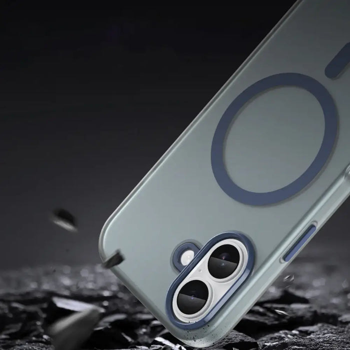 Magnetic Abrasive iPhone 17 Case Compatible with MagSafe - Matte Blue - Cell phone cases and covers<<<HurtelXML