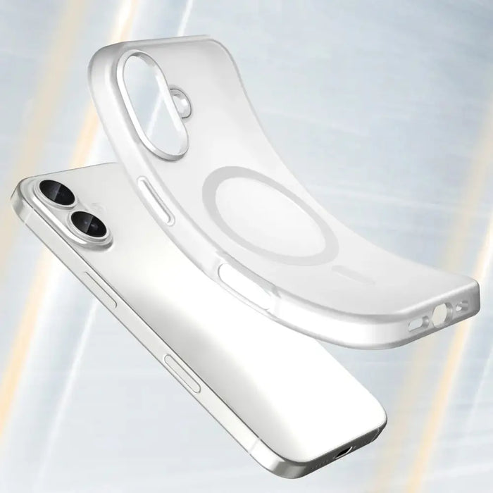 Magnetic Abrasive iPhone 17 Case Compatible with MagSafe - Matte White - Cell phone cases and covers<<<HurtelXML