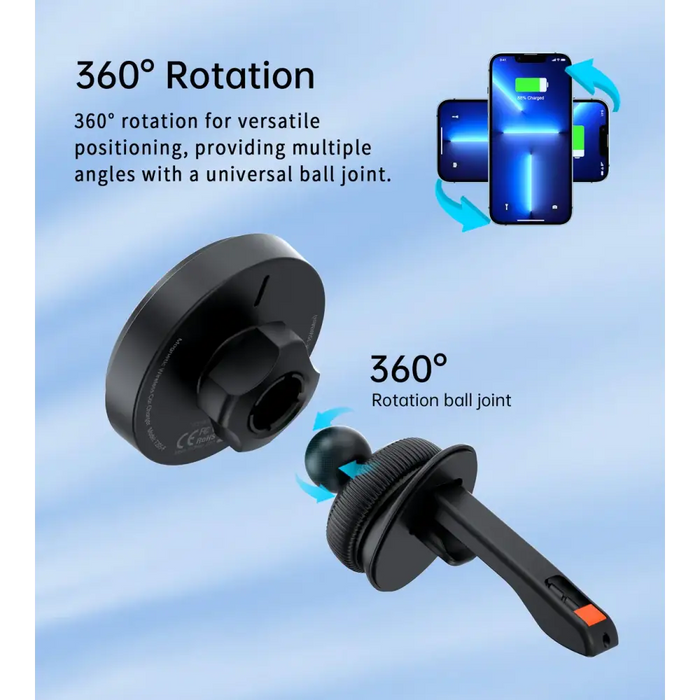 Magnetic car holder witch charger Choetech T205-F 15W (black) - Phone holders<<<Car accessories<<<InnproXML&&&Cell