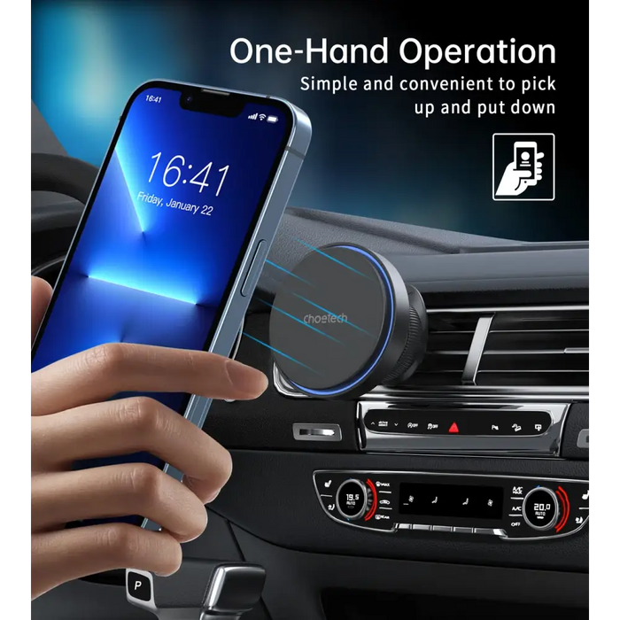 Magnetic car holder witch charger Choetech T205-F 15W (black) - Phone holders<<<Car accessories<<<InnproXML&&&Cell