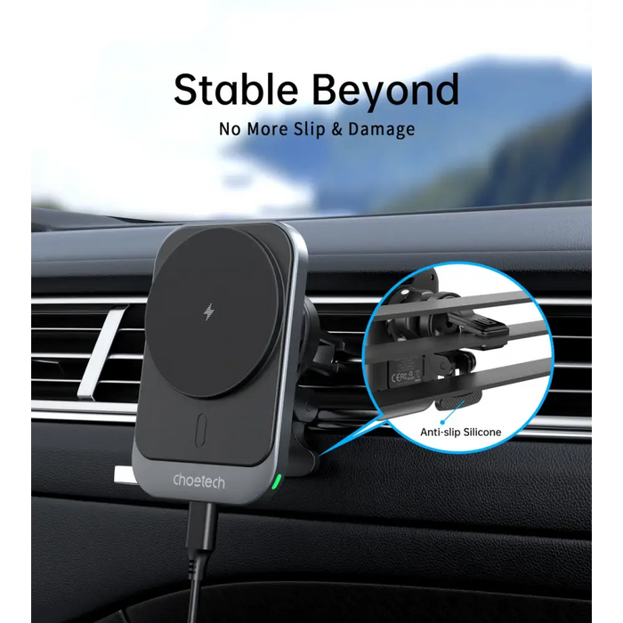 Magnetic car holder witch charger Choetech T206-F 15W (black) - Phone holders<<<Car accessories<<<InnproXML&&&Cell