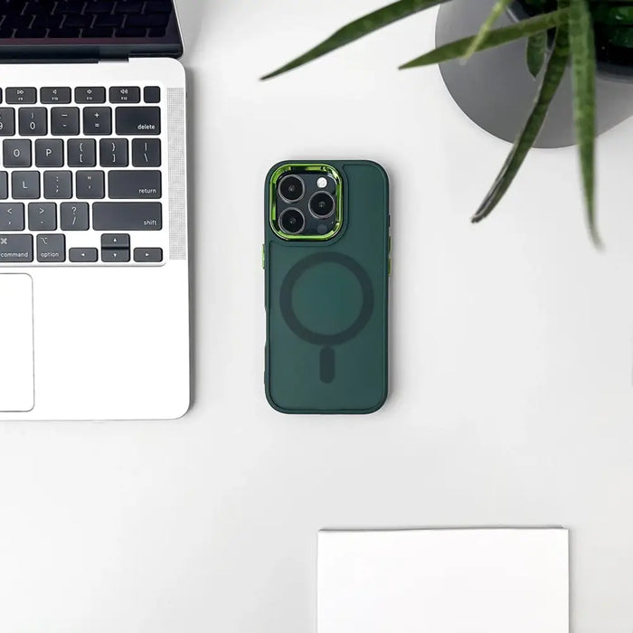Magnetic Collection MagSafe iPhone 16 Case - Dark Green - Cell phone cases and covers<<<HurtelXML