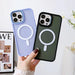 Magnetic Color Matte Case for iPhone 15 - navy blue - Cell phone cases and covers<<<HurtelXML