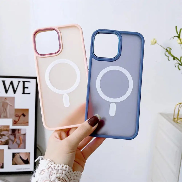 Magnetic Color Matte Case for iPhone 15 - navy blue - Cell phone cases and covers<<<HurtelXML