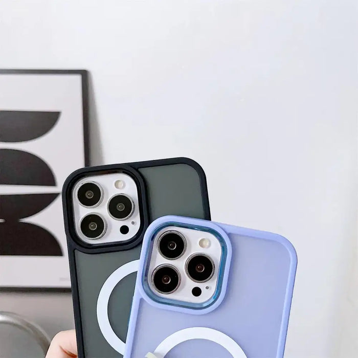 Magnetic Color Matte Case for iPhone 15 - navy blue - Cell phone cases and covers<<<HurtelXML