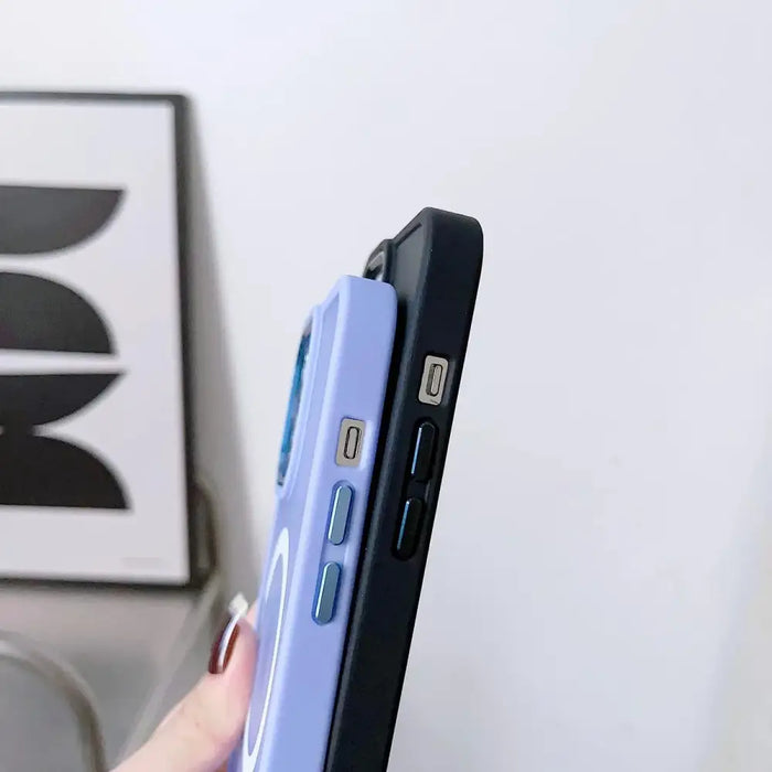 Magnetic Color Matte Case for iPhone 15 - navy blue - Cell phone cases and covers<<<HurtelXML