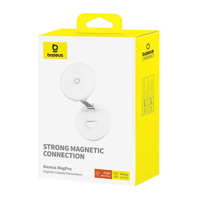 Magnetic Desktop Phone Stand Baseus MagPro self-adhesive (white) - Straps mounts