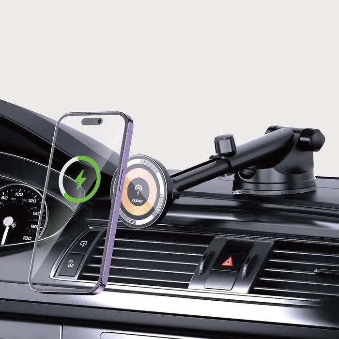 Magnetic holder with MagSafe inductive charger for cockpit/air vent 15W Dudao F12MAX+ - black - Cell phone