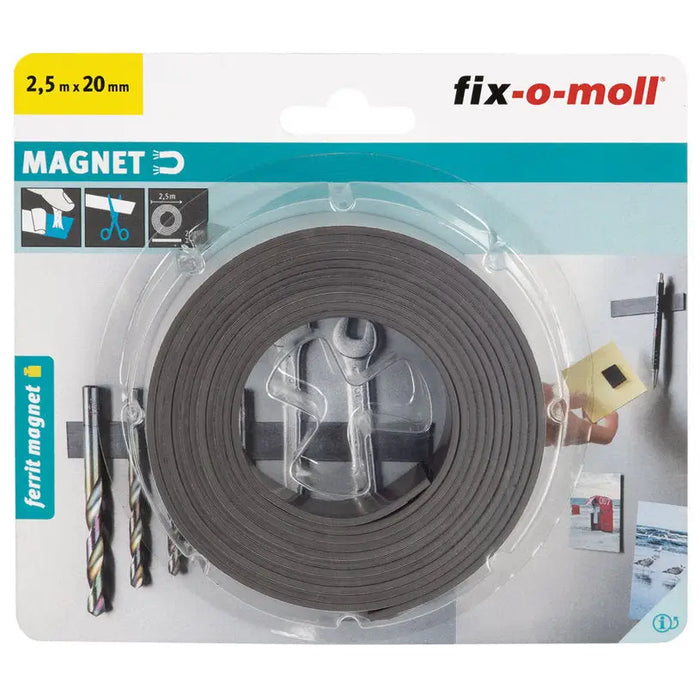 MAGNETIC TAPE 2.5 МX20 MM FIX-O-MOLL - Магнитни инструменти и аксесоари<<<Ръчни инструменти<<<Инструменти и