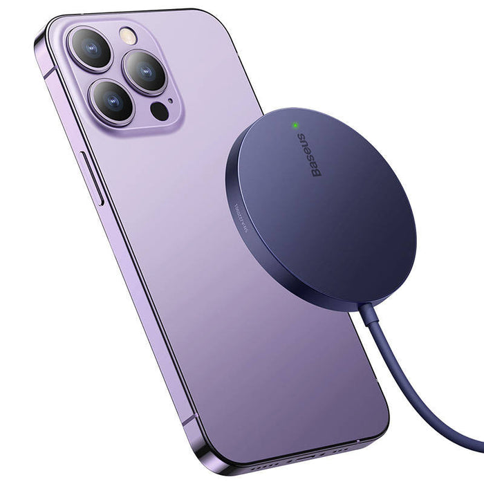 Magnetic Wireless Charger Baseus Simple Mini3 15W (Dusty purple) - Wireless chargers<<<Chargers<<<GSM