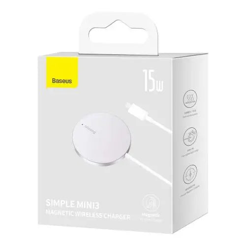 Magnetic Wireless Charger Baseus Simple Mini3 15W (Silver) - Wireless Charger<<<Accessories<<<Основна<<<DunaXML&&&Cell